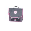 Cartable CHACHA Retro 38 cm - 2 compartiments - gris - Kid'Abord