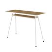 0000006695682-EasyHome - Bureau télétravail LV1 100 cm - avec tablette - noyer - pieds blancs--1