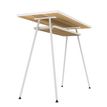 0000006695682-EasyHome - Bureau télétravail LV1 100 cm - avec tablette - noyer - pieds blancs--2