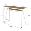 0000006695682-EasyHome - Bureau télétravail LV1 100 cm - avec tablette - noyer - pieds blancs--3