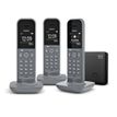 Gigaset CL390A Trio - téléphone sans fil avec répondeur + 2 combinés supplémentaires - gris