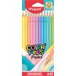 Maped Color'Peps Pastel - 12 Crayons de couleur - couleurs pastels assorties