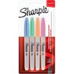 Sharpie - Pack de 4 marqueurs permanents - pointe fine - couleurs pastels assorties