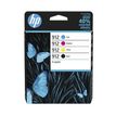 0000006722890-HP 912 Pack de 4 - noir et 3 couleurs - cartouche d'encre originale (6ZC74AE)--0