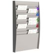 Présentoir mural - 20 cases verticales pour document format A4 - gris