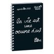 3371010468737-Agenda à spirale Ben - 1 semaine sur 2 pages - 10 x 15 cm - La vie une œuvre d'art - Quo Vadis--0