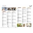 Quo Vadis - Calendrier Fantaisie 6 mois par face - 55 x 40,5 cm - animaux