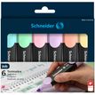 Schneider Job Pastel - Pack de 6 surligneurs - couleurs assorties