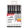 3296280044712-Uni PIN - feutre fin - noir (pack de 8)--0