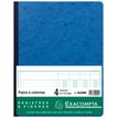 Exacompta - Piqûre comptable - 4 colonnes par page - 32 x 25 cm - 80 pages - bleu