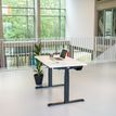 3760350281210-Bureau électrique UGO - L160x80cm - pieds noirs - plateau blanc laqué--4