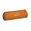 Trousse Velvet ronde velours - 1 compartiment - cognac - Carpentras
