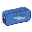 Trousse rectangulaire Greenpack Sharky - 2 compartiments - bleu - Kid'Abord