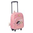 3661507522678-Sac maternelle à roulettes Wonderwoman - 1 compartiment - rose - Kid'Abord--0