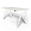 Bureau THEODORE  L140 - pieds blanc - plateau Blanc laqué