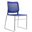 Chaise Luge MALIZIA - pieds luge - bleu
