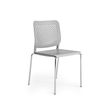 Chaise Luge MALIZIA - 4 pieds chromés - gris