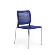 8033540636561-Chaise Luge MALIZIA - 4 pieds chromés - bleu--0