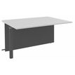 Banque d'accueil Module intermédiaire PMR OLA - L140 x H72,5 x P115 cm - structure carbone, plateau blanc perle