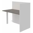 Banque d'accueil Retour direct haut OLA - L82,5 x H112 x P62,5 cm - structure blanc perle, plateau chêne gris