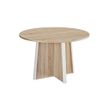 Table de réunion ronde MAMBO - Chêne Sonoma/blanc