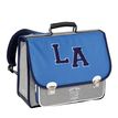 3135250995244-Cartable L.A 38 cm - 2 compartiment - gris et bleu - Exclusivité Bureau Vallée - Viquel--0