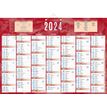 3592930026498-Bouchut 230 - Calendrier bancaire 7 mois par face - 38,5 x 54 cm - rouge--0