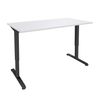 Bureau LEVEL - Bureau éléctrique - L140 - pied carbone - plateau Blanc perle
