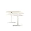 3617350004342-Bureau électrique AXEL -  bureau assis/debout  - L140 cm - plateau imitation chêne clair - pieds gris--1