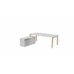 3617350004076-Bureau manager ROBIN - L200 x P100 cm - avec console retour à gauche L120 x P43,2 cm - plateau blanc - pieds--0