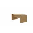 Bureau manager MOKA - L180 x P97 cm - plateau arqué - imitation chêne clair