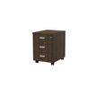 Caisson mobile MOKA - 3 tiroirs - L42 x P55,5 x H58,7 cm - imitation noyer brun - poignées grises