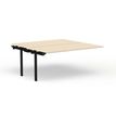 Bureau Bench CONECT - plan suivant - L160 x P165 cm - plateau imitation érable - pieds noirs