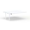 Bureau Bench CONECT - plan suivant - L160 x P165 cm - plateau blanc - pieds blancs