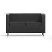 3617350000818-Canapé pour accueil GALWAY - 2 places - L128 x P62 x H72 cm - revêtement PU - noir--0