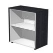 Armoire basse Flora - L82,8xP43xH81,4 cm - 1 étagère - frêne noir