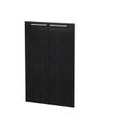 Jeu de 2 portes pleines - pour bibliothèque 3 étagères FLORA - L80 x H115,4 cm - imitation frêne noir