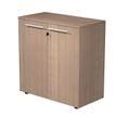 7331920003189-Armoire basse Flora - L82,8xP43xH81,4 cm - portes mélaminés - 1 étagère - merisier arabis--0