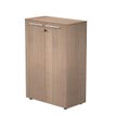Armoire mi-haute Flora - L82,8xP43xH119,8 cm - portes mélaminés - 2 étagères - merisier arabis