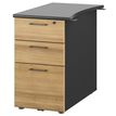 Caisson bout de bureau JAZZ+ - Profondeur 61 cm - 3 tiroirs - chêne du bocage