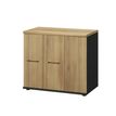 Rangement bas JAZZ+ - L80 x H71 x P48 - 3 portes - chêne du bocage