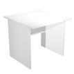 Bureau droit Trend - L80 - Pieds panneaux - plateau blanc