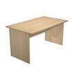 Bureau droit Trend - L160 - Pieds panneaux - plateau imitation chêne