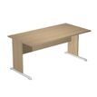Bureau droit Trend - L160 - Pieds bois - plateau imitation chêne