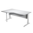 7331920001529-Bureau compact Trend - L160 cm - retour à gauche - Pieds métals - plateau gris--0