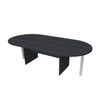 Table de réunion Trend - ovale - L220 cm - imitation frêne noir