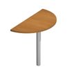 Extension demi-lune Trend - pied gris alu - plateau imitation aulne