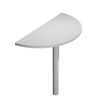 Extension demi-lune Trend - pied gris alu - plateau gris