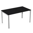 Bureau droit Trend - L120 - pieds arches - plateau imitation frêne noir