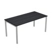 Bureau droit Trend - L160 - pieds arches - plateau imitation frêne noir